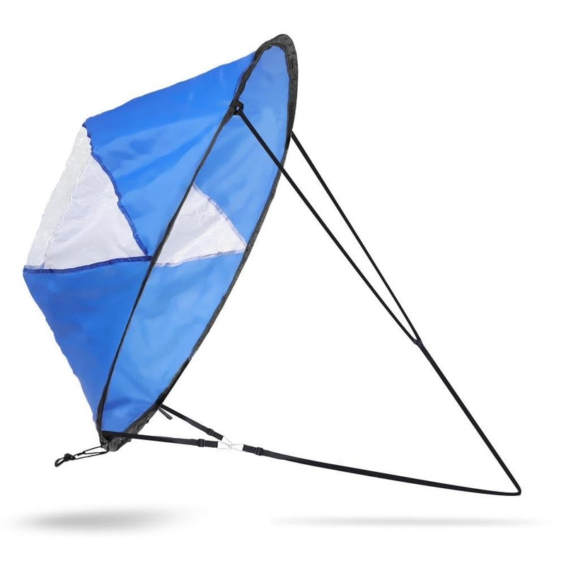VGEBY 42Inch Wind Sail, Foldable Popup Board Paddle Downwind Sail Kit for Kayaks, Canoes, Inflatable Boats, Paddle Board Kayak Sail PVC Kayak Sail Blue Kayak Sail Kayak Sail Kayak Sail - Image 1